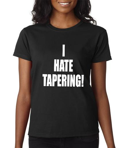 Running - I Hate Tapering - Ladies Black Short Sleeve Shirt